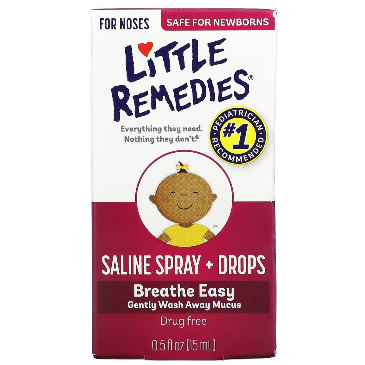LITTLE REMEDIES® SALINE SPRAY + DROPS 0.5 fl oz (15ml ) - Image 3