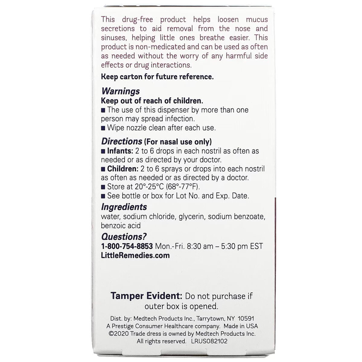 LITTLE REMEDIES® SALINE SPRAY + DROPS 0.5 fl oz (15ml ) - Image 4