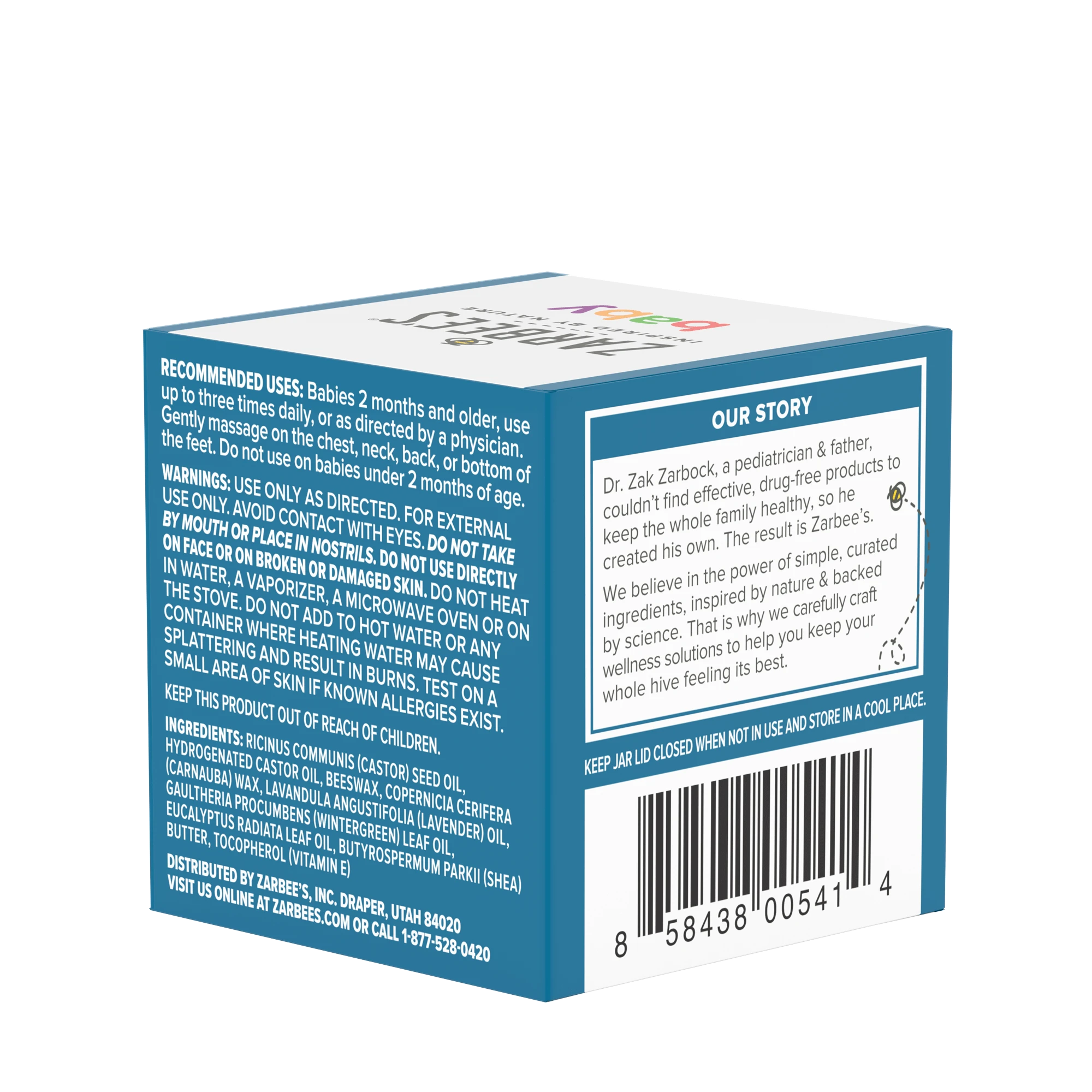 ⁦Zarbee's, Baby Soothing Chest Rub  with Eucalyptus, Lavender & Beeswax  2+M ( 1.5 oz 42g )⁩ - الصورة ⁦3⁩