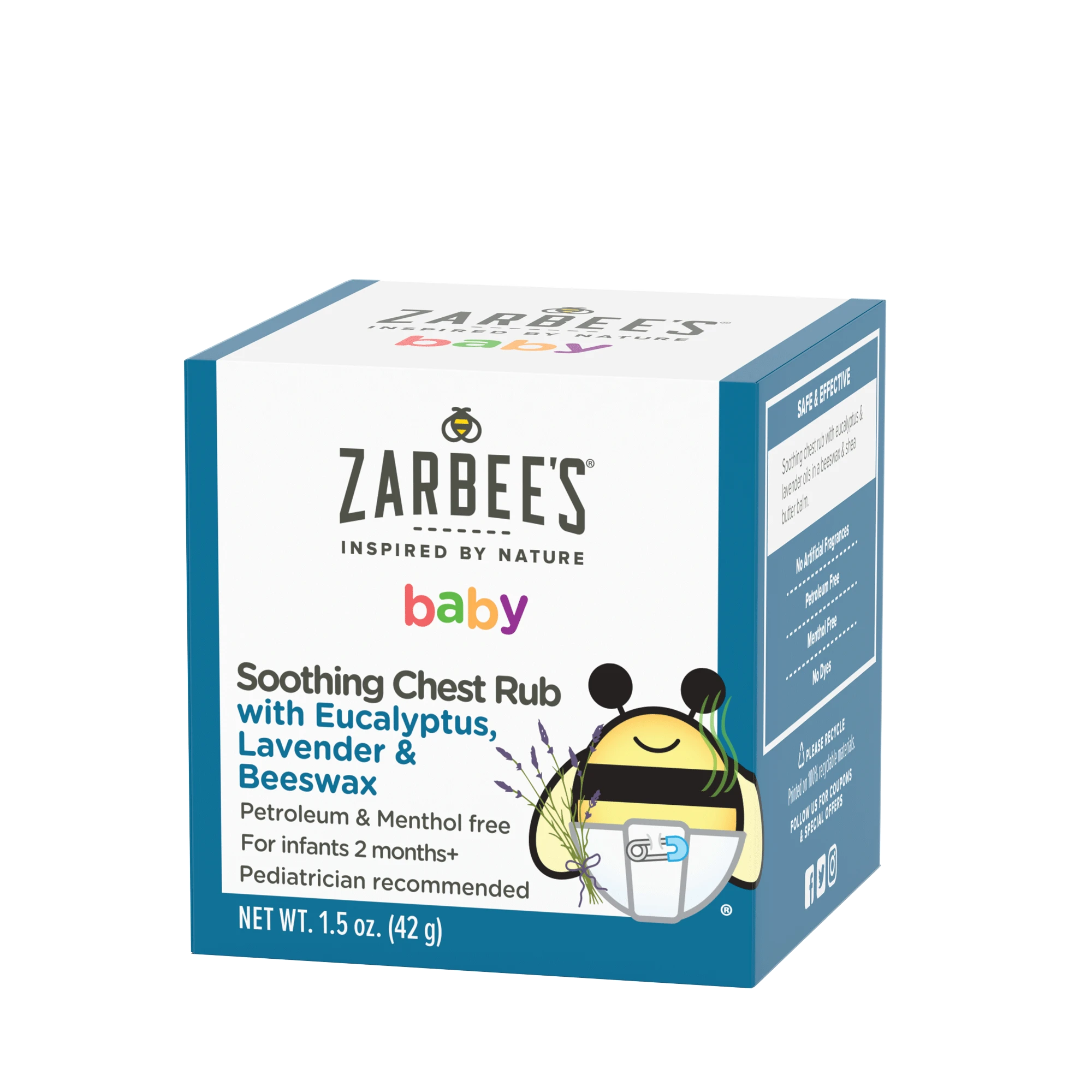 ⁦Zarbee's, Baby Soothing Chest Rub  with Eucalyptus, Lavender & Beeswax  2+M ( 1.5 oz 42g )⁩ - الصورة ⁦1⁩