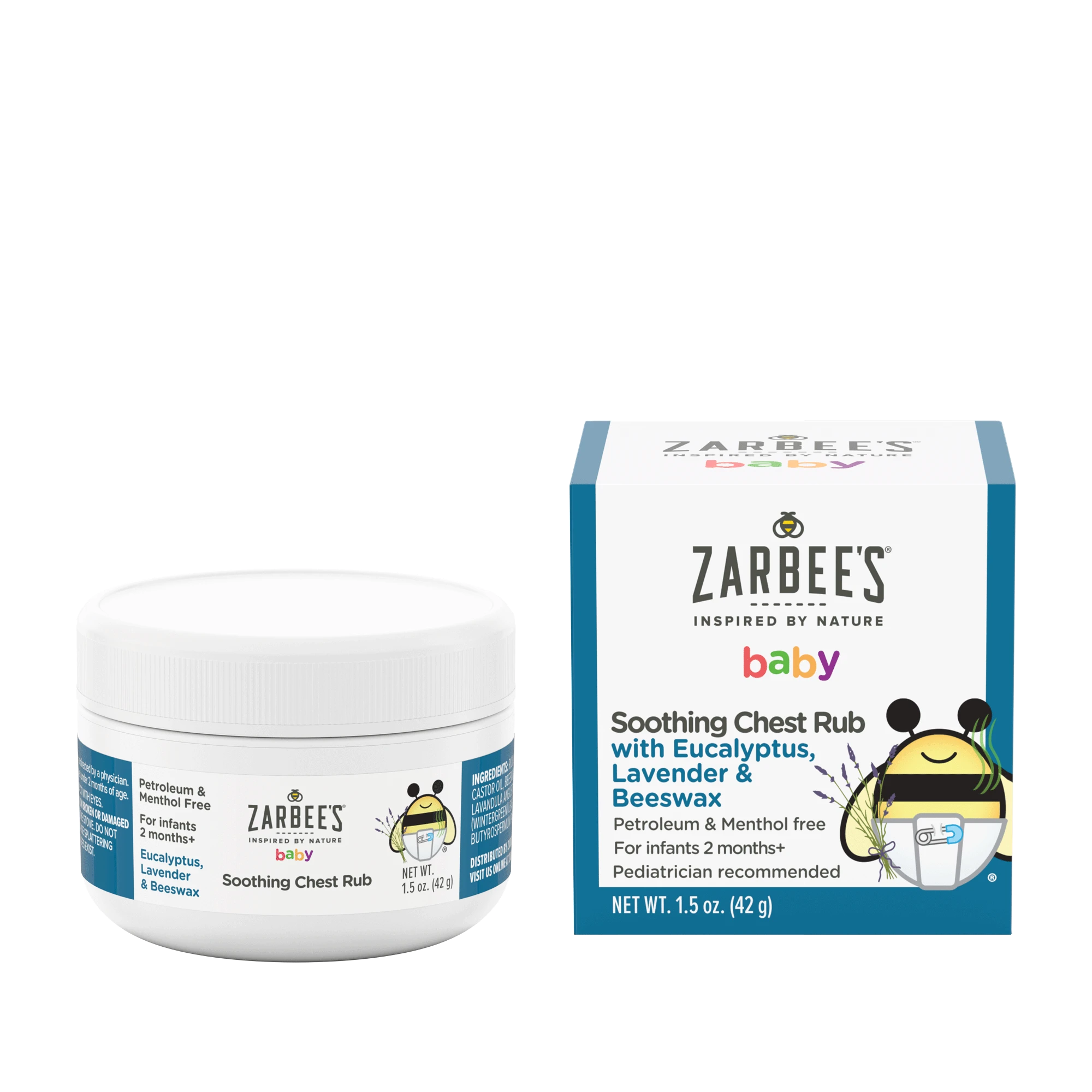 ⁦Zarbee's, Baby Soothing Chest Rub  with Eucalyptus, Lavender & Beeswax  2+M ( 1.5 oz 42g )⁩ - الصورة ⁦2⁩
