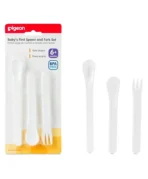Pigeon, Baby's First Spoon and Fork Set, 6m+  White
