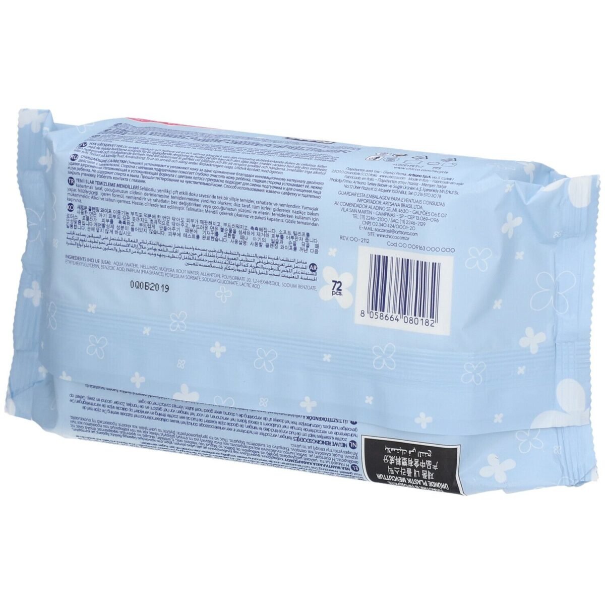 Chicco, Cleansing Wipes, Alcohol Free, Scented, Suitable for Sensitive Skin, , 72 Wipes - Image 5