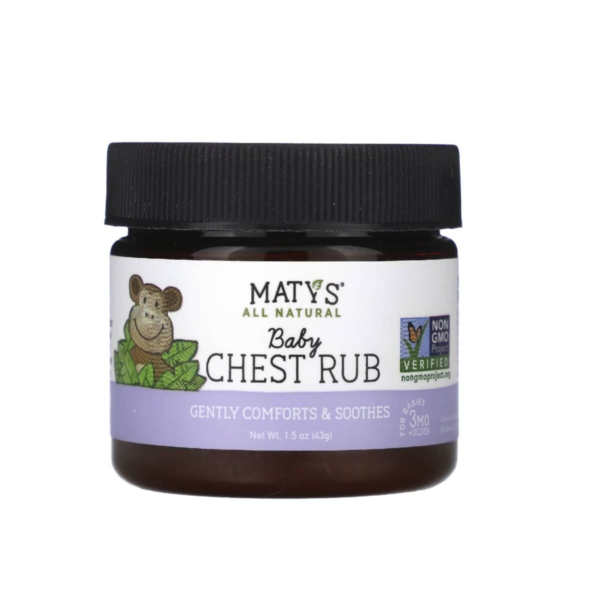 Maty's, Baby Chest Rub - Naturally Comfort, Soothe and Help Relieve Congestion in Babies 3 months+, Petroleum Free - Made with Soothing Lavender and Chamomile - 1.5 oz ( 43g ) - Image 2