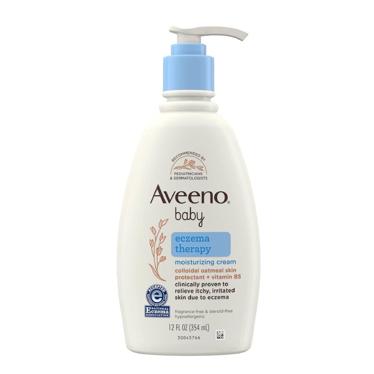 Aveeno Baby,  Eczema Therapy Moisturizing Cream, Colloidal Oatmeal Skin Protectant + Vitamin B5    12 Fl. Oz ( 354 mL ) - Image 1