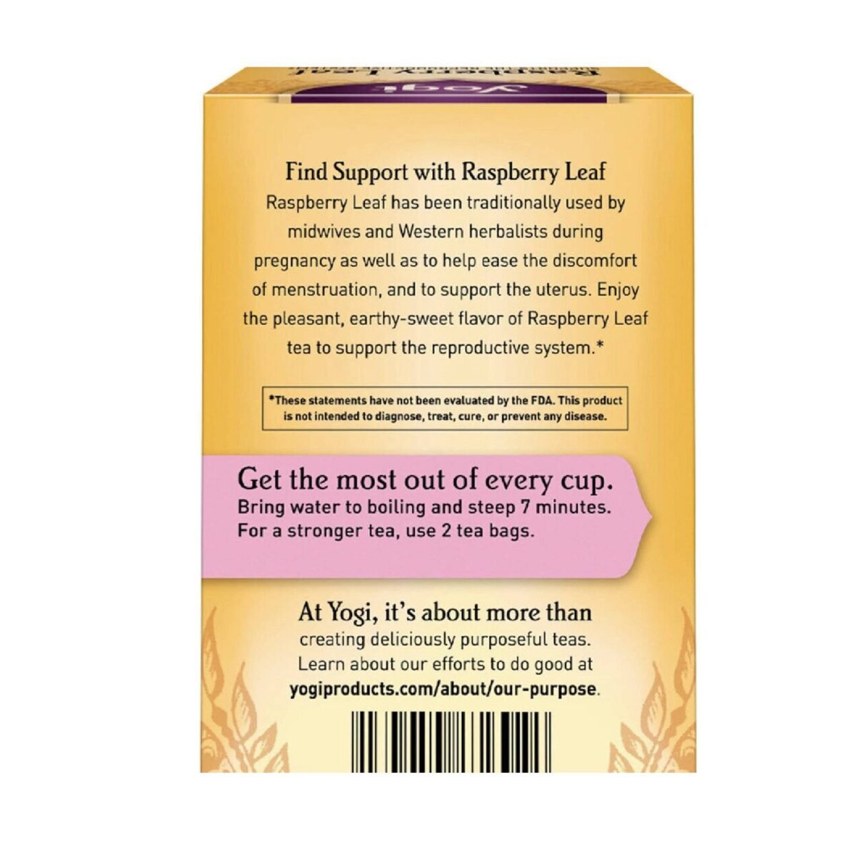 Yogi, Tea Organic Raspberry Leaf Tea - 16 Tea Bags per Pack (4 Packs) - Caffeine-Free, Aids Discomfort of Menstruation - Made from Raspberry Leaves - Image 2