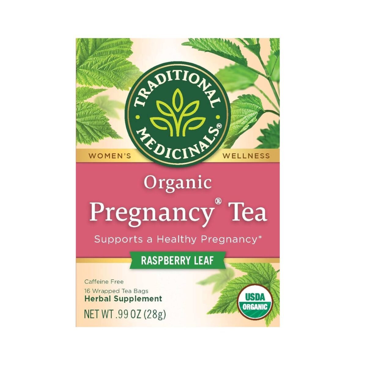 Traditional Medicinals,  Organic Pregnancy Tea Raspberry Leaf Herbal Tea, Supports Healthy Pregnancy, (Pack of 1) - 16 Tea Bags - Image 2