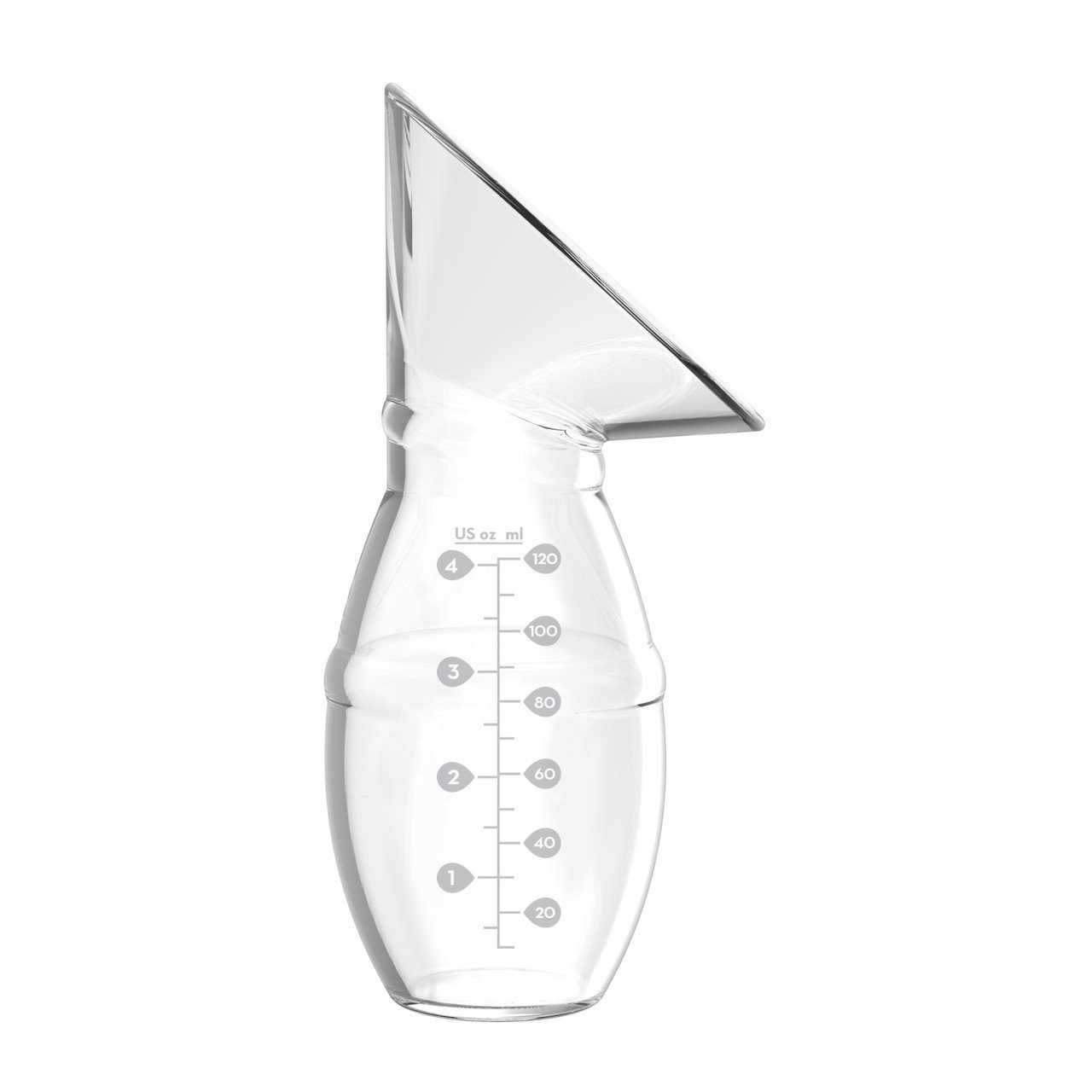 BF015_Product_Silicone_One-Piece_Breast_Pump_Pump_Only_Side_View__64531 Dr. Brown’s™ Silicone One-Piece Breast Pump with Anti-Colic Options+™ Bottle (5 oz/150 mL Wide- Neck ) and Travel Bag - الصورة 4