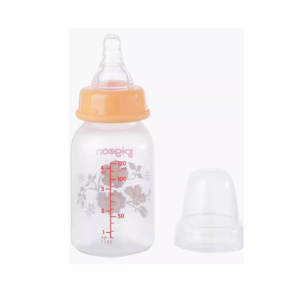 Pigeon, Peristaltic Nipple Decorated Bottle Slim Neck  120ml ( 4oz ) - Image 2
